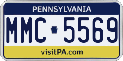 PA license plate MMC5569