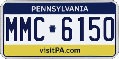 PA license plate MMC6150