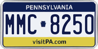 PA license plate MMC8250