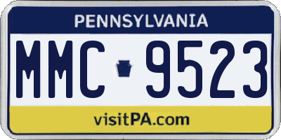 PA license plate MMC9523