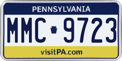 PA license plate MMC9723