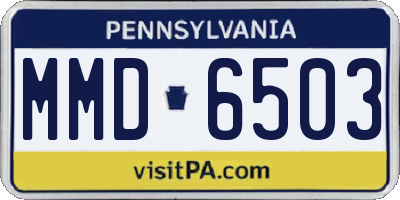 PA license plate MMD6503