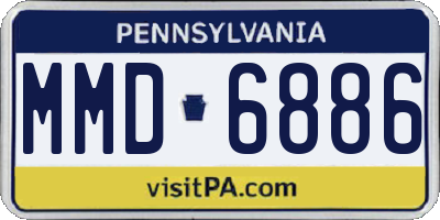 PA license plate MMD6886