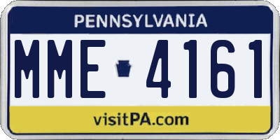 PA license plate MME4161