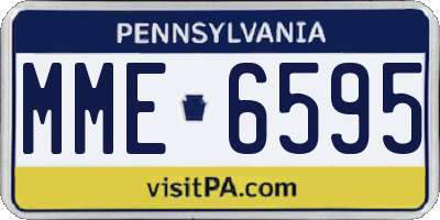 PA license plate MME6595