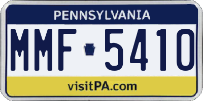 PA license plate MMF5410