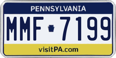 PA license plate MMF7199