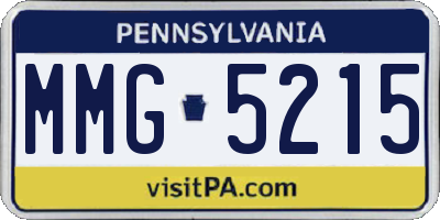 PA license plate MMG5215