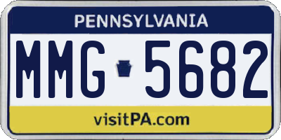 PA license plate MMG5682