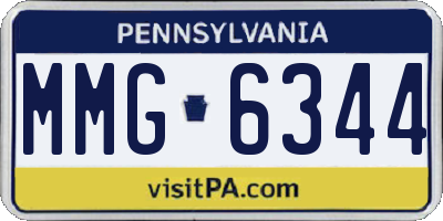 PA license plate MMG6344