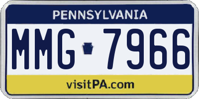 PA license plate MMG7966