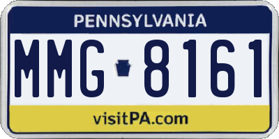 PA license plate MMG8161