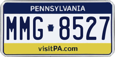 PA license plate MMG8527