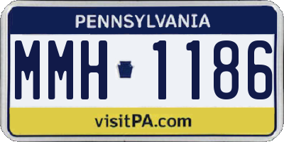 PA license plate MMH1186