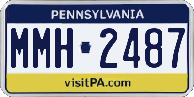 PA license plate MMH2487