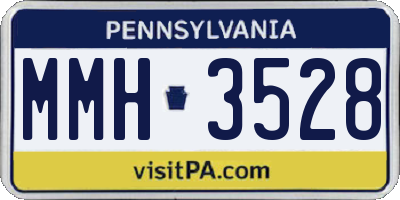 PA license plate MMH3528