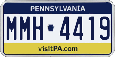 PA license plate MMH4419