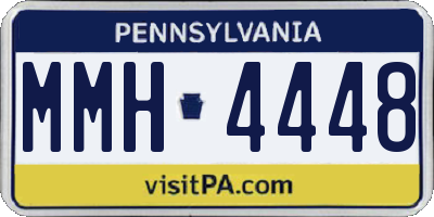 PA license plate MMH4448