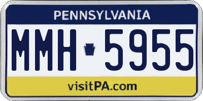 PA license plate MMH5955