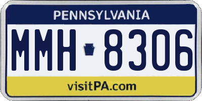 PA license plate MMH8306