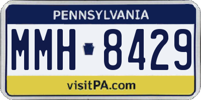 PA license plate MMH8429