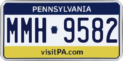 PA license plate MMH9582