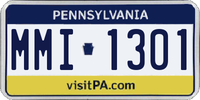 PA license plate MMI1301