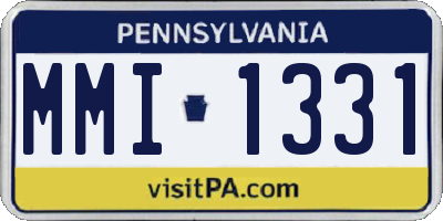 PA license plate MMI1331