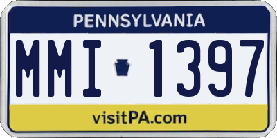 PA license plate MMI1397