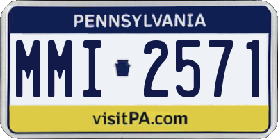 PA license plate MMI2571