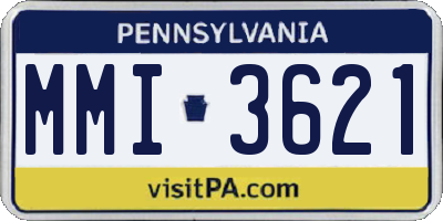 PA license plate MMI3621