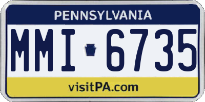 PA license plate MMI6735