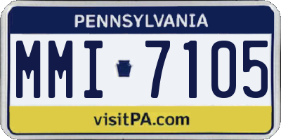 PA license plate MMI7105