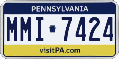 PA license plate MMI7424