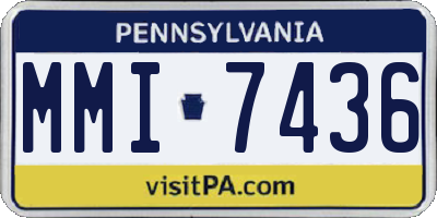 PA license plate MMI7436