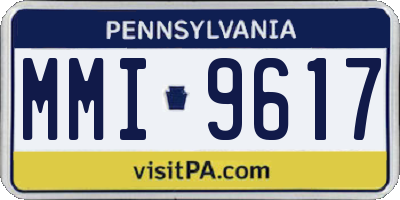 PA license plate MMI9617