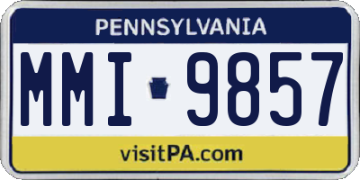 PA license plate MMI9857