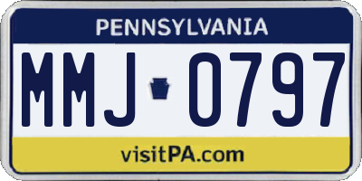 PA license plate MMJ0797