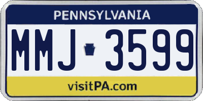PA license plate MMJ3599