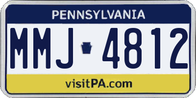 PA license plate MMJ4812