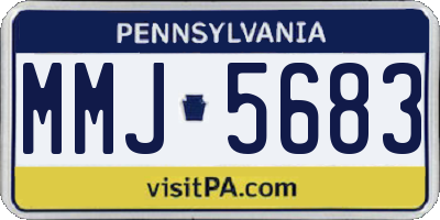 PA license plate MMJ5683