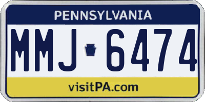PA license plate MMJ6474