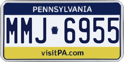 PA license plate MMJ6955