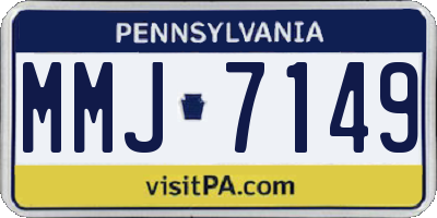 PA license plate MMJ7149