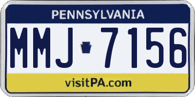 PA license plate MMJ7156