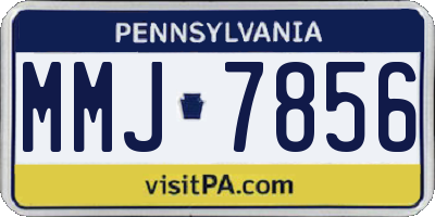 PA license plate MMJ7856