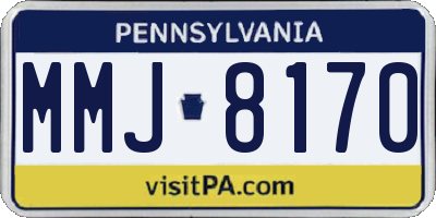 PA license plate MMJ8170