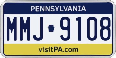 PA license plate MMJ9108