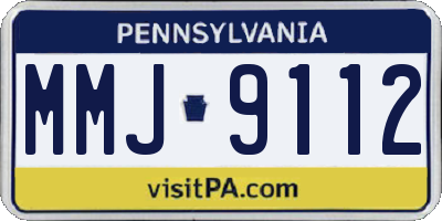 PA license plate MMJ9112
