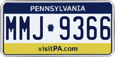 PA license plate MMJ9366